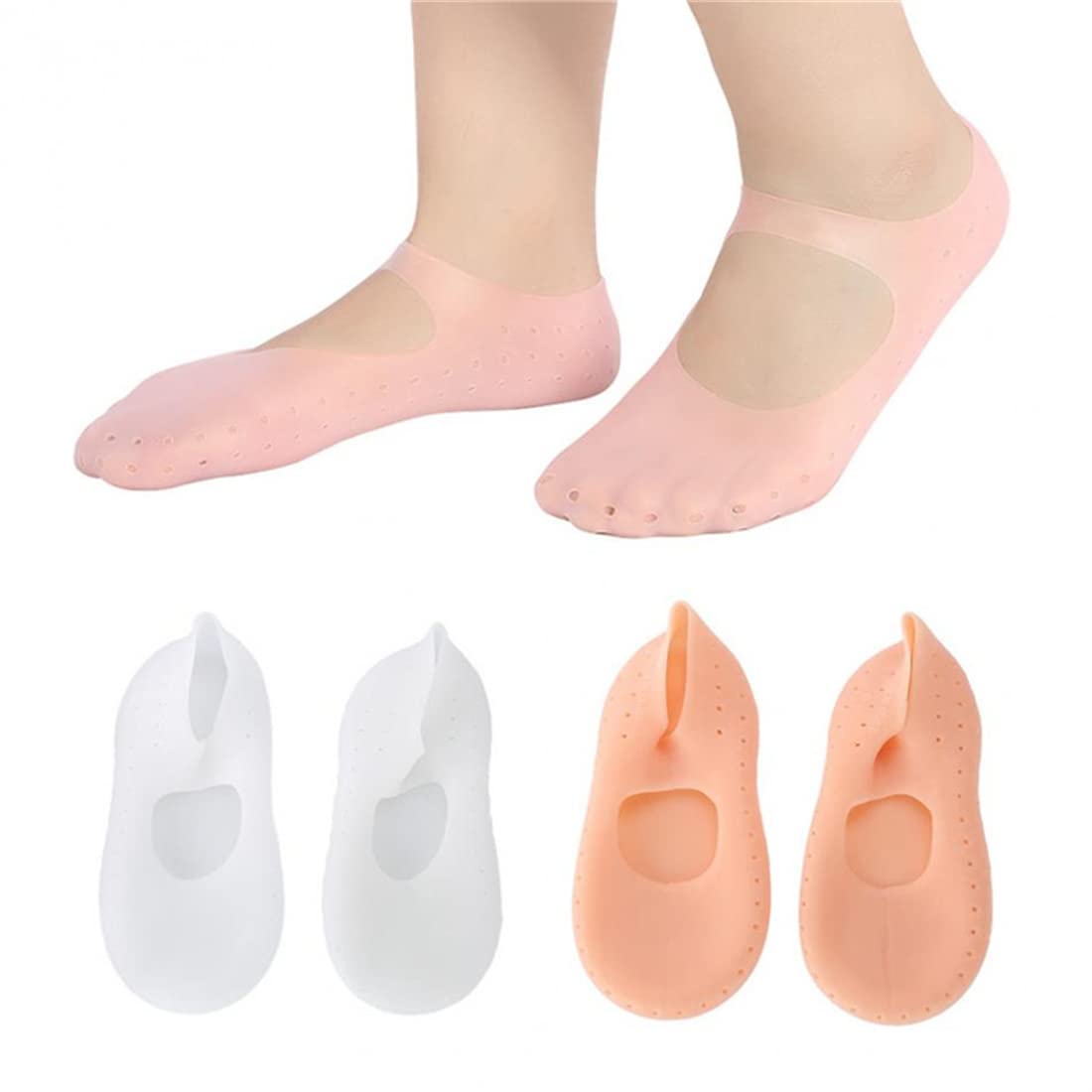 Silicone Moisturizing Gel Foot Socks for Dry Skin Care and Heel Relief