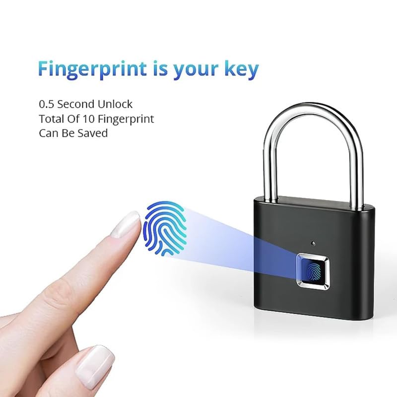 Smart Fingerprint Padlock – Keyless Waterproof Biometric Lock