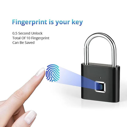 Smart Fingerprint Padlock – Keyless Waterproof Biometric Lock
