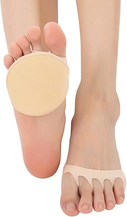 Toe Topper Five Finger No Show Socks Non Slip Half Toe Covers Women!