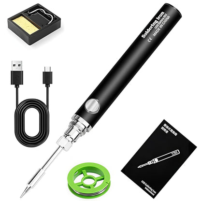 USB Rechargeable Cordless Soldering Iron Pen Fast Heating Portable