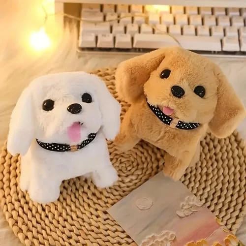 Walking Plush Dog Toy Set with Barking Sound & Wagging Tail