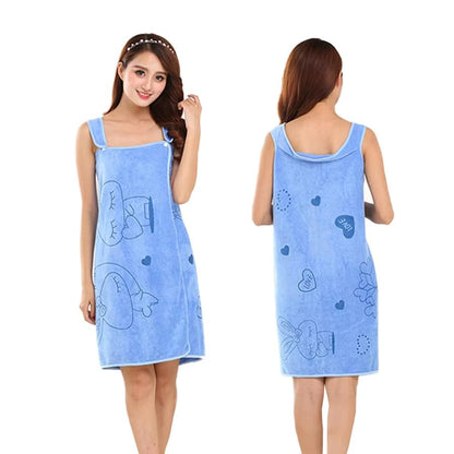 Wearable Bathrobe Towel for Women – Quick Dry (Random color )