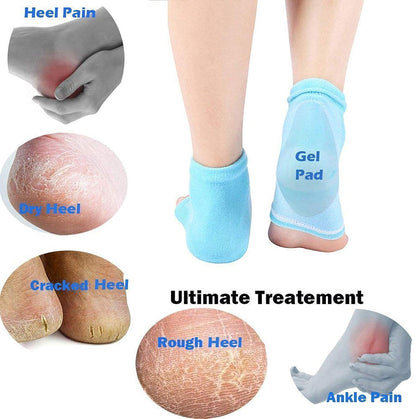 Yoga Socks Combo with Silicone Gel Heel Socks for Heel Pain Relief Pro
