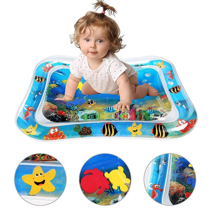 Baby Kids Water Play Mat Toys Inflatable Tummy Time Leak-Proof