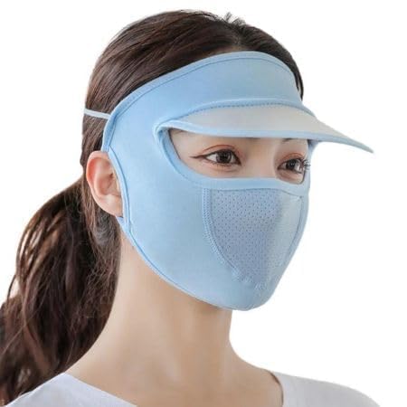 UV Protection Cap with Face Mask for Men & Women | Outdoor Sun Hat with Neck & Face Cover | Breathable Summer Hat for Cycling, Hiking, Travel & Sports – Multicolor