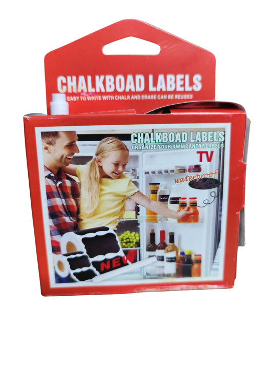 Waterproof Chalkboard Labels (Set of 50) - Reusable Vinyl Stickers for Kitchen Jars & Spice Boxes | Includes Chalk Pen | Pantry Organization for Indian Homes (2"x1.5")