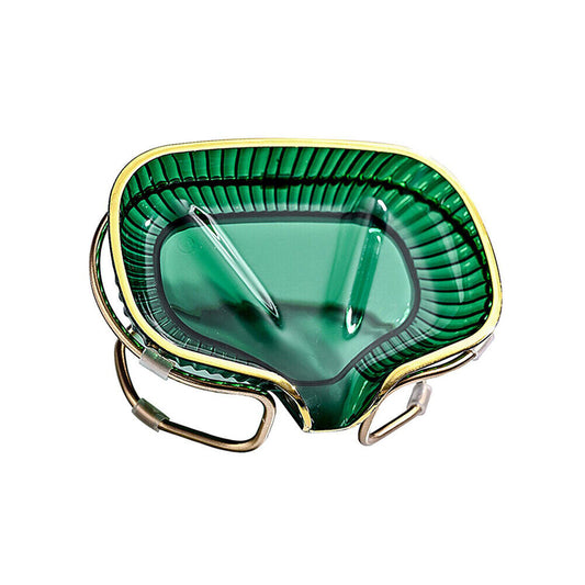 Clam Shape Self-Draining Soap Dish | Eco-Friendly Soap Holder with Metal Frame | Single-Layer Soap Tray for Bathroom & Kitchen