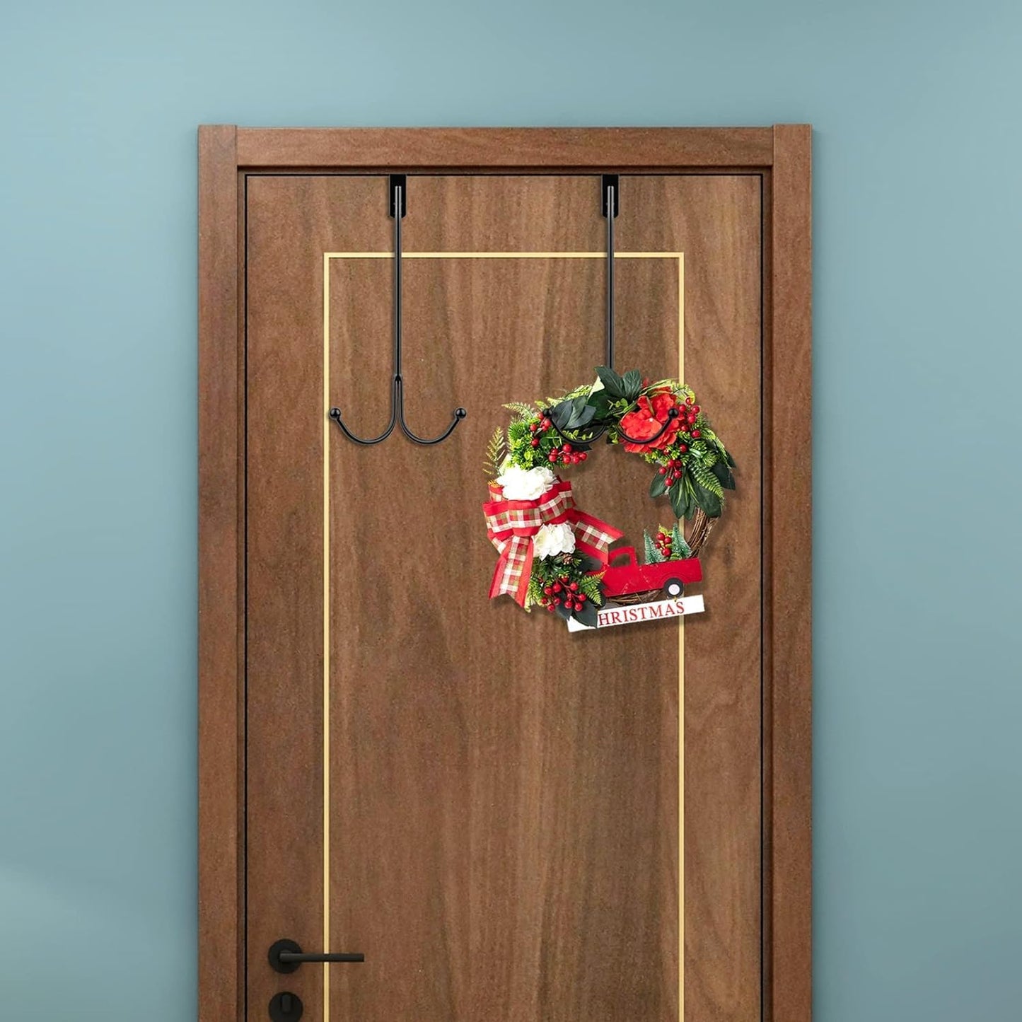 Metal Double Hook Over Door Hanger Pack Of 2 Pcs