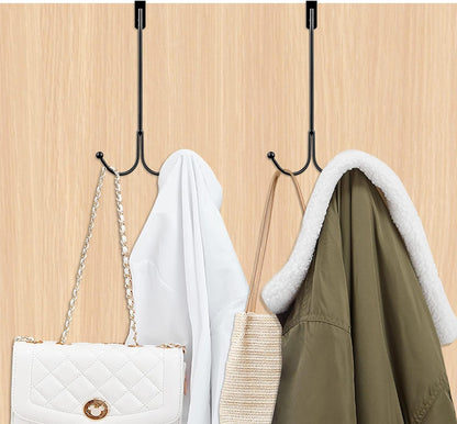 Metal Double Hook Over Door Hanger Pack Of 2 Pcs