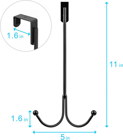 Metal Double Hook Over Door Hanger Pack Of 2 Pcs