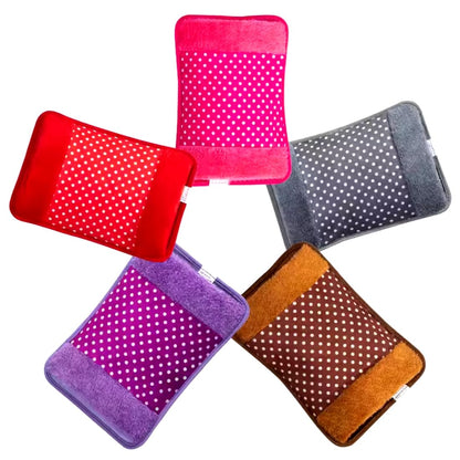 Velvet Electric Hot Water Bag - Quick Heating, Pain Relief, and Comfort Solution Multicolor