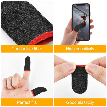Anti-Slip Gaming Thumb Sleeves - Sweat-Proof, Touch Screen Sensitive (Multi-Color) 1 Pair