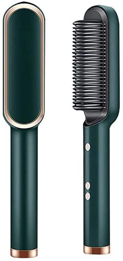 Hair Straightener Brush with Built-in Comb | Fast Heating, Anti-Scald & 5 Temperature Settings | Perfect for Home & Travel Styling