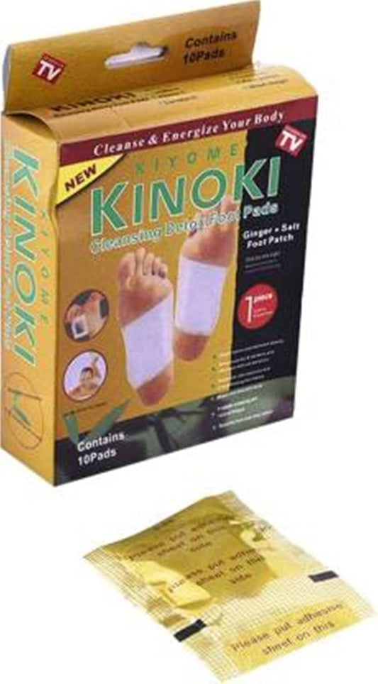 Kinoki Gold Detox Foot Pads (10 Pairs) – Natural Toxin Removal & Stress Relief | Organic Sleep Aid with Adhesive Sheets