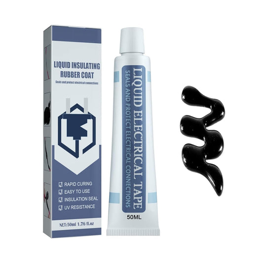 Liquid Insulating Rubber Coat (50ml) - Waterproof Electrical Tape Repair Glue | High Temperature Resistant Wire Joint Sealant for Home Wiring, Motors & Outdoor Cables