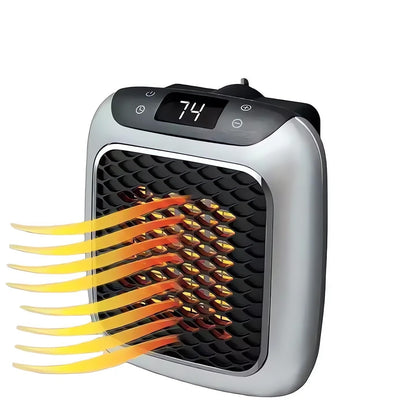 Handy Heater Turbo | Wall-Outlet Portable Mini Room Heater with Temperature Control & Remote