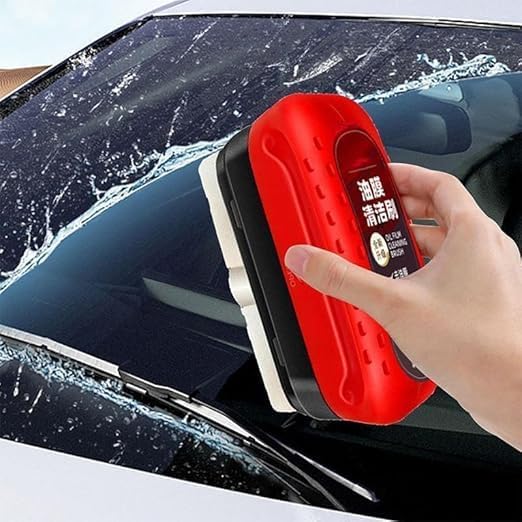 Automotive Oil Film Cleaning Brush | Glass Coating for Windshield | Improves Clarity & Visibility | Prevents Rain and Fog for Car Glass, Windshields, and Windows