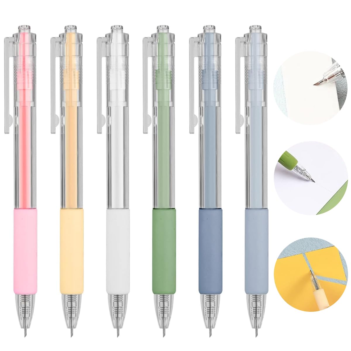 Craft Cutting Pen Set - Precision Paper Cutter with Cartoon Designs | Student-Friendly DIY Scrapbooking Tool for Paper, Cardstock & Fabric