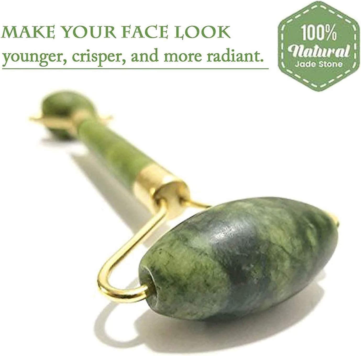 Facial Massager Jade Roller & Gua Sha Tool Natural Himalayan Stone for Face Neck Healing Skin Wrinkles