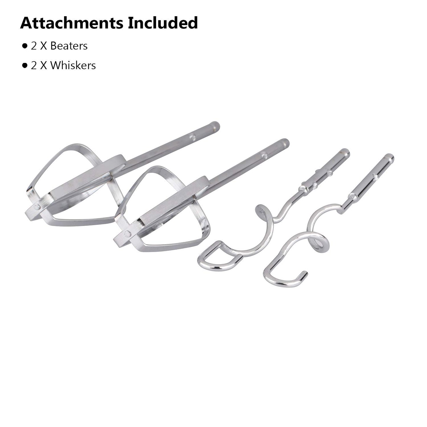 Scarlett Electric Hand Mixer, 7-Speed 260W with 2 Whisks & 2 Beaters, Portable Hand Mixer for Baking, Cake, Cream, & Egg Beating