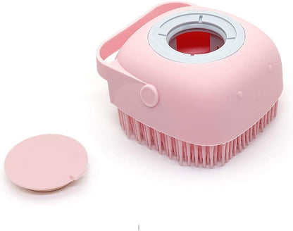 Silicone Body Bath Brush with Shampoo Dispenser | Soft Silicone Shower Scrubber & Skin Massager | 2-in-1 Bath Brush for Deep Cleansing & Exfoliation – Multicolor