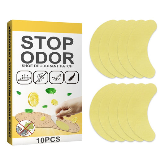 10Pcs Shoe Deodorant Patches - Odor Removal & Anti-Bacterial Stickers