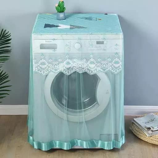 Washing Machine Embroidery Work Cover for Automatic Washing Machines | Waterproof Front Open Washing Machine Cover for All Brands (Blue)